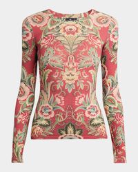 Floral Jersey Long-Sleeve T-Shirt