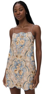 Zimmermann Daylight Scallop Mini Dress Damask Denim 3