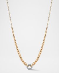 Morrell Graduated Link Necklace with Single Diamond Link