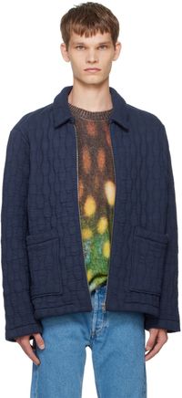 A.P.C. Blouson Fish bleu marine édition Tame Impala