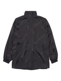 Women's Diagonal Allover Fluid Tracksuit Jacket - Black - Size 6
