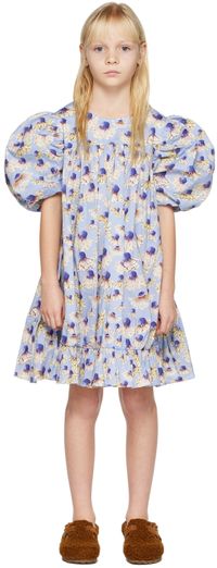 Kika Vargas Enfant | Robe Gina bleue exclusive à SSENSE
