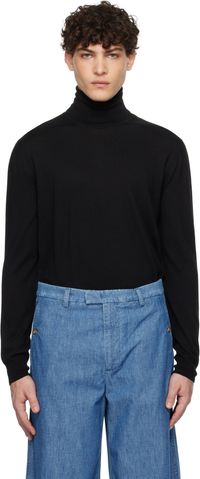 Valentino Black VLogo Signature Turtleneck