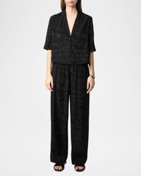 Pin Manifesto Silk Trousers