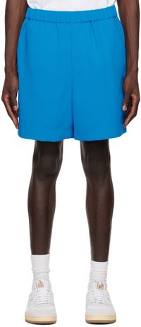 WOOYOUNGMI Blue Embroidered Shorts
