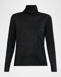 Shimmer Wool-Blend Turtleneck Sweater