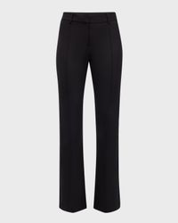 Hibiscus Pintuck Boot-Cut Pants