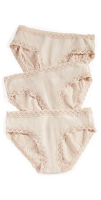 Natori Bliss Girl Briefs 3 Pack Black XS