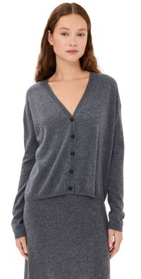 LISA YANG Abby Cashmere Cardigan Graphite 1