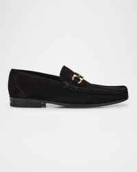 Men's Grandioso 2 Suede Gancini Bit Loafers