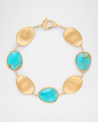 18K Lunaria Bracelet with Turquoise