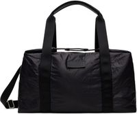 MM6 Maison Margiela Black Crunched Nylon Weekend Bag