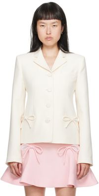 Valentino Off-White Bow Blazer