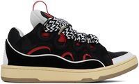 Lanvin SSENSE Exclusive Black Leather Curb Sneakers