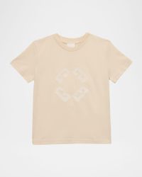 Boy's Short-Sleeve Embroidered Logo T-Shirt, Size 4-6