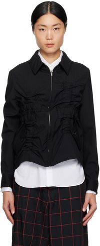 Black Comme des Garçons Black Ruched Jacket