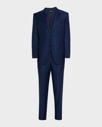 Men's Trofeo Wool Woven Plaid Two-Piece Suit