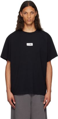 MM6 Maison Margiela T-shirt noir à écusson à logo