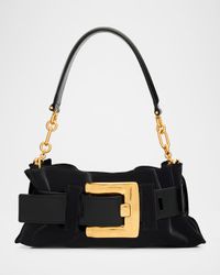Anthem Mini Buckle Shoulder Bag in Velvet