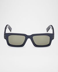 Men's Rectangle Acetate Sunglasses