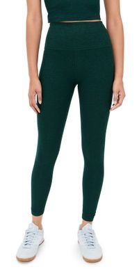 Beyond Yoga Spacedye Caught In The Midi Highwaisted Leggings Dark Spruce Green Heather L