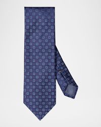 Men's Geometric Woven Silk Tie
