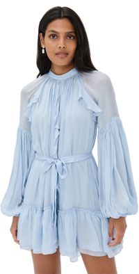 Hemant and Nandita Short Dress Powder Blue L