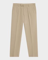 Men's Pleated Cotton-Wool Pants