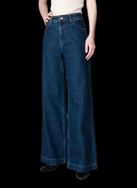 Grace Et Mila - Jean droit taille haute en coton - Taille 30 - Bleu