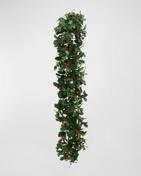 60" Christmas Holly Branch Garland