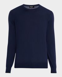Men's Cashseta Cashmere and Silk Crewneck Sweater