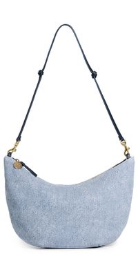 Clare V. Lune Bag Light Blue Denim Suede One Size