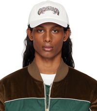 Casablanca Casquette blanche à écusson à logo gothique