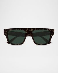 Men's Subtle Web 53mm Square Acetate Sunglasses