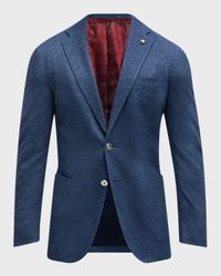 Men's Melange Silk and Cashmere Blazer
