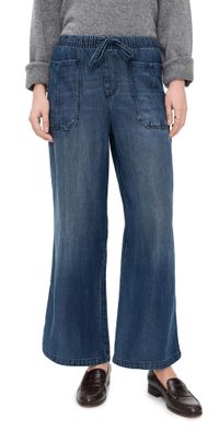 Splendid Lounge Denim Straight Pants Dark Rinse M