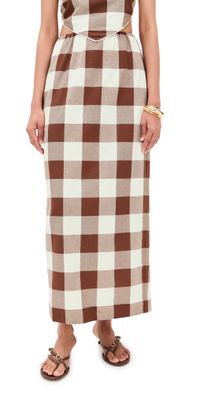 POSSE Mira Skirt Mocha Gingham M
