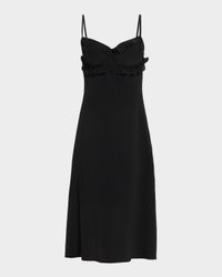 Ruffle Bust Midi Dress