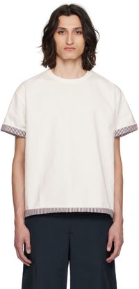Bottega Veneta T-shirt étagé blanc