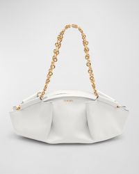 Paseo Small Shoulder Bag in Shiny Napa Leather with Chain