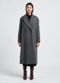 Max Mara Week End - Manteau col tailleur ample en laine mélangée - Taille 42 - Noir