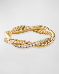 Petite Infinity Band Ring with Diamonds in 18K Gold, 4mm