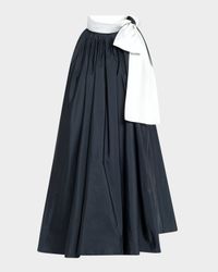 Beber Bow-Neck Shift Mini Dress