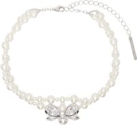 SHUSHU/TONG White & Silver YVMIN Edition Butterfly Braided Pearl Necklace