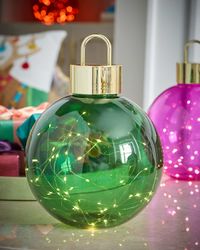 Oblique Emerald Glass Tabletop Ornament