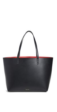 Mansur Gavriel Large Tote Bag Black/Flamma One Size