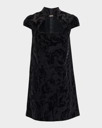 Cut-Out Barocco Denim Mini Dress