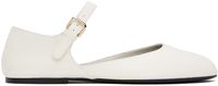 CO White Round Toe D'Orsay Ballerina Flats