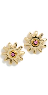 Brinker + Eliza Ray Earrings Gold/Fuchsia One Size
