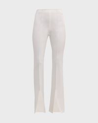 Emiko High-Waisted Slit-Cuff Pants